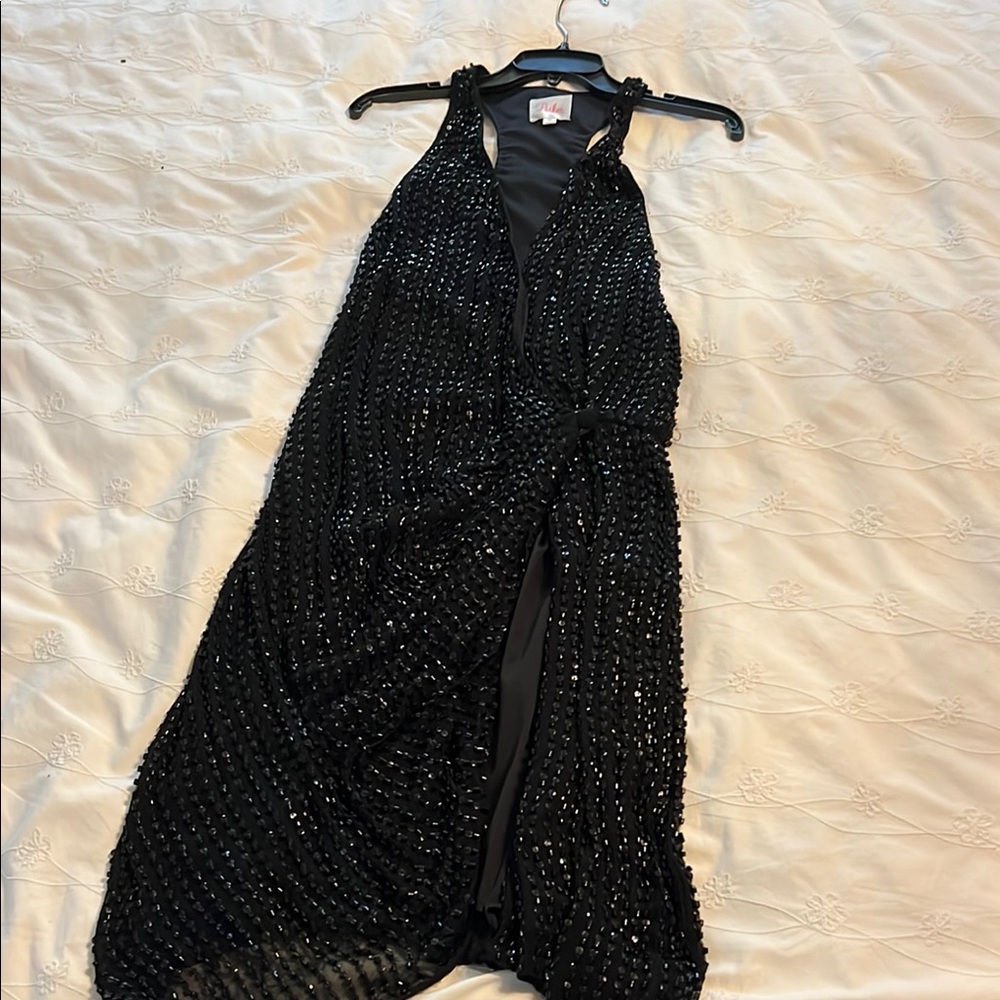 Parker Black Beaded Dress
